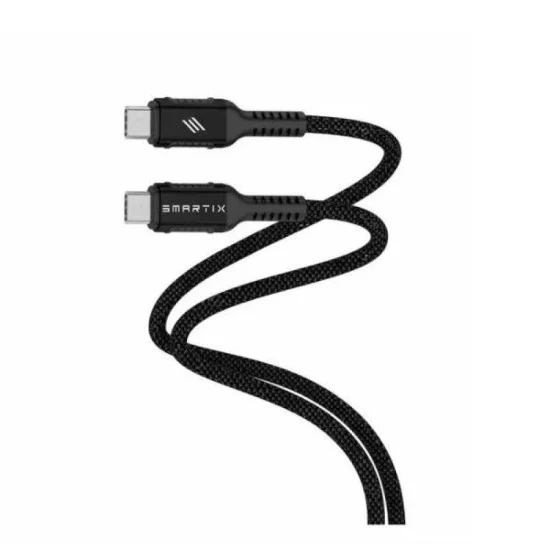 Smartix Premium Cable Type C To Type C Nylon 240W - Black